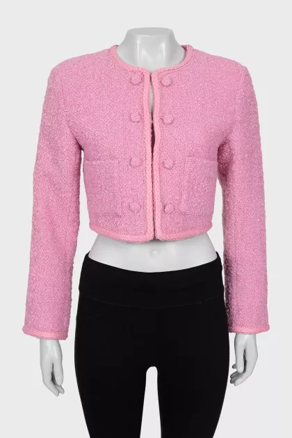 Pink tweed jacket