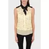 Two-color lace blouse with a top-laying top