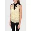 Two-color lace blouse with a top-laying top