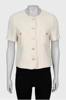White tweed jacket