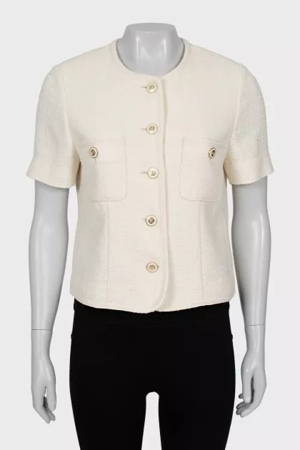 White tweed jacket
