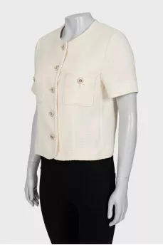White tweed jacket