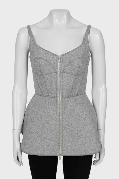 Strappy top with corset top