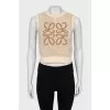 Crop top with pile