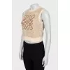 Crop top with pile