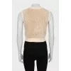 Crop top with pile