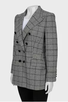 Black and white checkered jacket