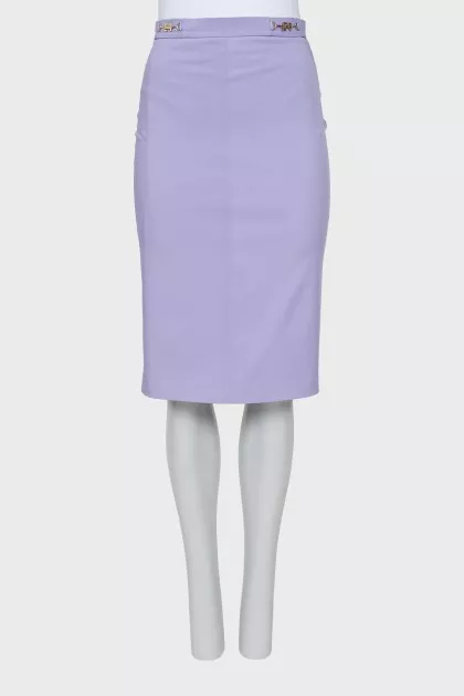 Pencil skirt with gold decor
