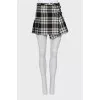 Checkered wool skirt