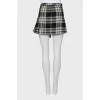 Checkered wool skirt