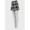 Checkered wool skirt