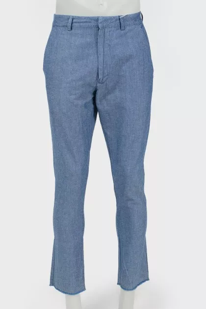 Raw hem jeans