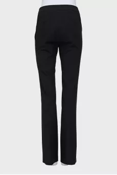 Straight trousers with zippers