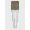 Denim skirt with signature monogram