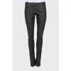 Gray jeans with zippers