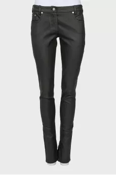 Зелені джинси з блискавками