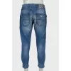Jeans cropped with stripes