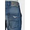Jeans cropped with stripes