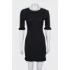 Black ribbed dress