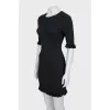 Black ribbed dress