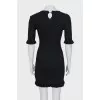Black ribbed dress