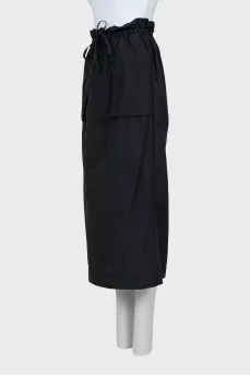 Straight skirt with ties