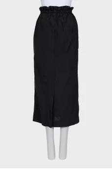 Straight skirt with ties