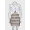 Striped top with thin straps