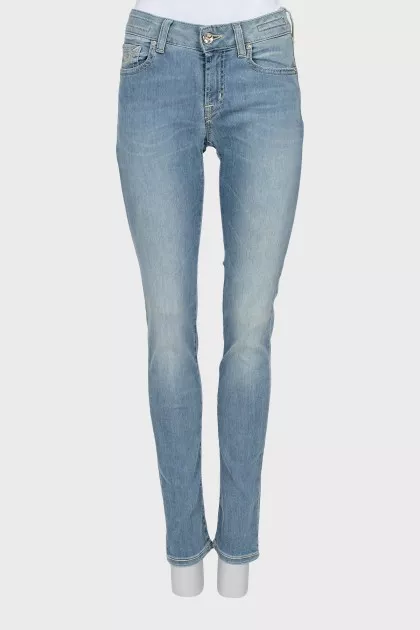 Straight fit jeans in light blue
