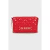 Quilted red leather bag