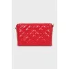 Quilted red leather bag