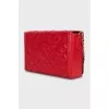 Quilted red leather bag