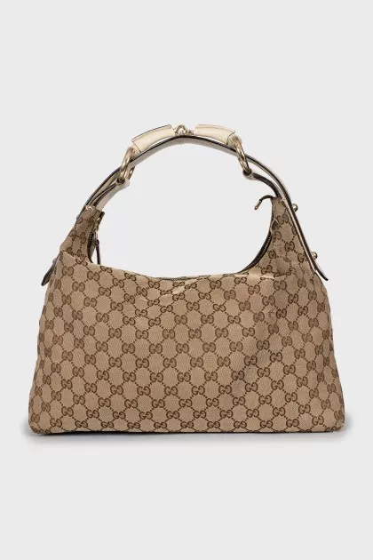Shoulder bag in signature print
