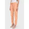 Peach drawstring trousers