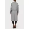 Gray wool coat with asymmetrical buttons