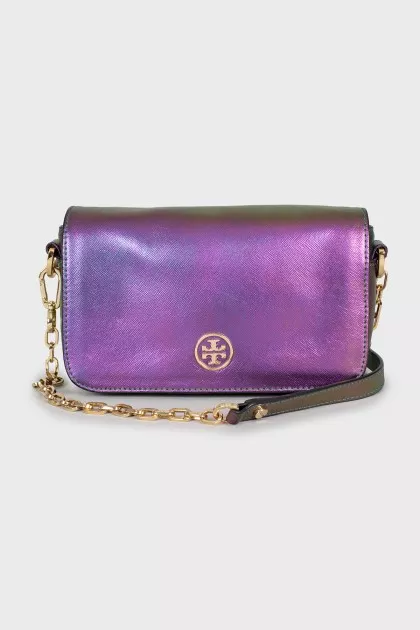 Multichrome leather crossbody bag