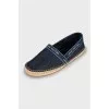 Denim Espadrilles with Signature Trim