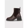 Leather Chelsea boots with heels