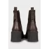 Leather Chelsea boots with heels