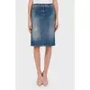 High -cut jeans skirt