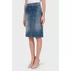 High -cut jeans skirt
