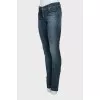 Straight jeans with contrast seam