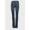 Straight jeans with contrast seam