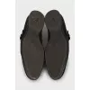 Men's shoes with embossed strap