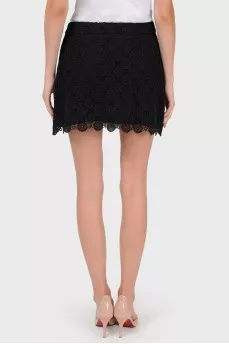 Lace black miniskirt