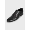 Men's black leather shoes