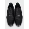Men's black leather shoes