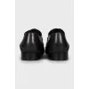 Men's black leather shoes