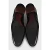 Men's black leather shoes