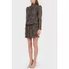 Silk dress in a leopard print
